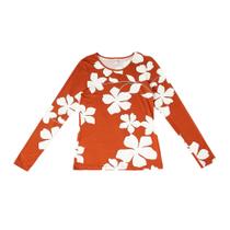 Blusa Feminina Rovitex Manga Longa Estampada Telha