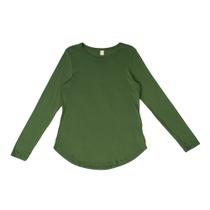 Blusa Feminina Rovitex Manga Longa Verde Escuro