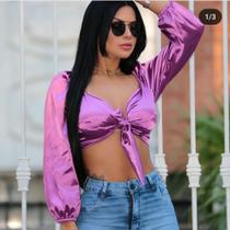 Blusa Feminina Roxo Cintilante Blusa Feminina Roxo Cintilante