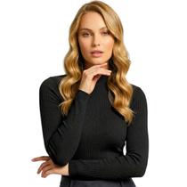Blusa Feminina Segunda Pele Cacharrel Canelada Manga Longa Gola Alta Premium Fashion Casual Blusa Feminina Segunda Pele Cacharrel Canelada Manga Longa Gola Alta Premium Fashion Casual