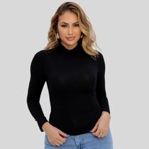 Blusa Feminina segunda pele cacharrel Preta
