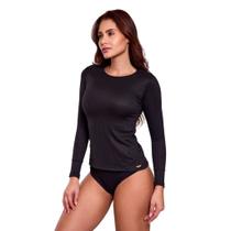 Blusa Feminina Segunda Pele em Suede Canelado Manga Longa Sofia