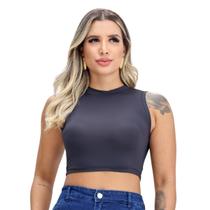 Blusa Feminina Segunda Pele Regata Tendência Moda Verão