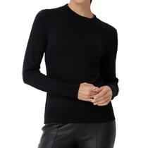 Blusa Feminina Seiki Tricot Gola Alta Preta - 83040 Blusa Feminina Seiki Tricot Gola Alta Preta - 83040