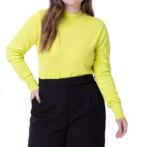 Blusa Feminina Seiki Tricot Meia Gola Verde - 830386 Blusa Feminina Seiki Tricot Meia Gola Verde - 830386