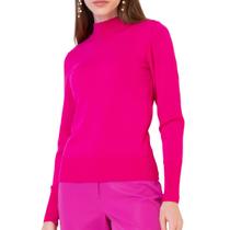 Blusa Feminina Seiki Tricot ML Meia Gola Pink - 830381 Blusa Feminina Seiki Tricot ML Meia Gola Pink - 830381