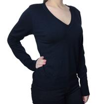 Blusa Feminina Seiki Tricot ML Preta - 830357 Blusa Feminina Seiki Tricot ML Preta - 830357