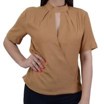 Blusa Feminina Seiki Viscose Bege - 7204 Blusa Feminina Seiki Viscose Bege - 7204