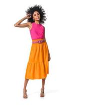 Blusa Feminina Sem Manga Canelada ViscoseCereja Rosa Blusa Feminina Sem Manga Canelada ViscoseCereja Rosa