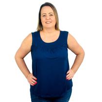 Blusa Feminina Senhora Bata Regata Lisa