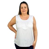 Blusa Feminina Senhora Bata Regata Lisa