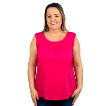 Blusa Feminina Senhora Bata Regata Lisa