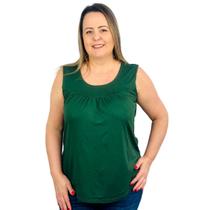Blusa Feminina Senhora Bata Regata Lisa