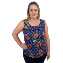 Blusa Feminina Senhora Bata Regata Verão