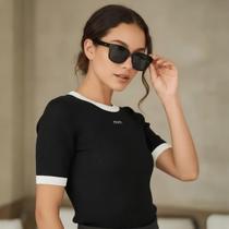 Blusa Feminina Slim Canelada Colcci Sport Blusa Feminina Slim Canelada Colcci Sport