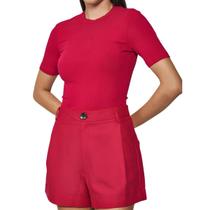Blusa Feminina Slim Canelada Colcci Blusa Feminina Slim Canelada Colcci