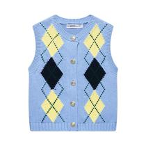 Blusa Feminina Slim De Crochê Geométrico Sem Mangas Com Botões Chiques E Corte Curto - Blusas Vest