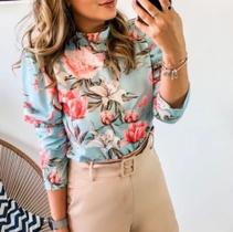Blusa feminina Social manga longa Blusa feminina Social manga longa