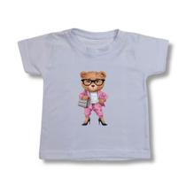 Blusa Feminina T-shirt Urso Estampa Da Moda Menina Blogueira