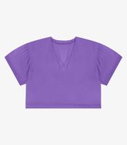 Blusa Feminina Tecido em Viscose Infinita Cor Roxo Blusa Feminina Tecido em Viscose Infinita Cor Roxo