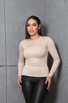 Blusa Feminina Térmica Manga Longa Lisa Básica Gola Redonda
