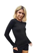 Blusa Feminina Térmica Peluciada Segunda Pele Manga Longa Peluciada Inverno