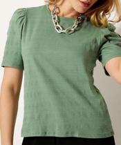 Blusa Feminina Textura Manga Curta Bufante Marisa-14052