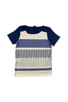 Blusa Feminina Tradicional Listrada de Manga Curta Miravest