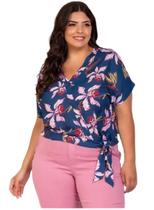 Blusa Feminina Transpassada Estampada