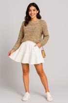 Blusa Feminina Tricô Colorida Luxo Tamanho Único