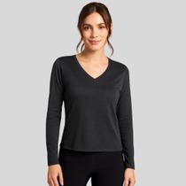 Blusa Feminina Tricô com Decote V Habana