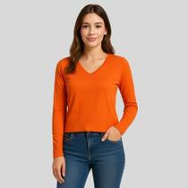 Blusa Feminina Tricô com Decote V Habana