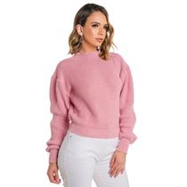 Blusa Feminina Trico Frio Inverno Manga Fofa