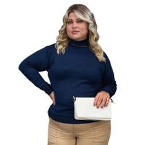Blusa Feminina Tricô Lã Plus Size Manga Longa Cacharrel Frio Blusa Feminina Tricô Lã Plus Size Manga Longa Cacharrel Frio