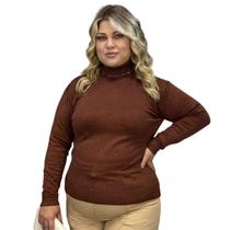 Blusa Feminina Tricô Lã Plus Size Manga Longa Cacharrel Frio Blusa Feminina Tricô Lã Plus Size Manga Longa Cacharrel Frio