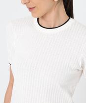Blusa Feminina Tricô Textura Marisa Off White-75456 Blusa Feminina Tricô Textura Marisa Off White-75456
