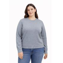 Blusa Feminina Tricot Básica Gola Redonda Plus Size City Lady