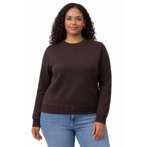 Blusa Feminina Tricot Básica Gola Redonda Plus Size City Lady