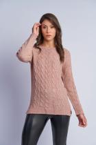 Blusa feminina tricot fenda lateral- mimo malhas 1119