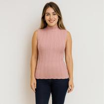 Blusa Feminina Tricot Floratta Garrafinha Canelada Blusa Feminina Tricot Floratta Garrafinha Canelada