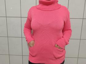 Blusa Feminina Tricot Gola Alta e Bolso Amorelie