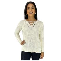 Blusa Feminina Tricot Manga Longa Social - VIFER MODA