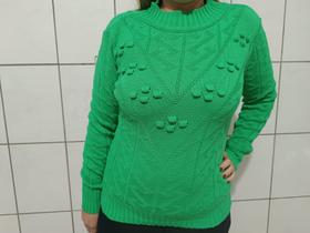 Blusa Feminina Tricot Trabalhada 7 Pipocas Amorelie
