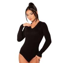 Blusa feminina trifil body manga longa decote v c04167