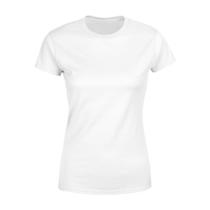 Blusa Feminina Tshirt Camiseta Baby Look Gola Redonda Básica Premium Branca - AMGK