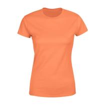 Blusa Feminina Tshirt Camiseta Baby Look Gola Redonda Básica Premium Laranja