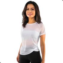 Blusa Feminina Tule Academia Blusinha Verão Moda Fitness Transparente Blusa Feminina Tule Academia Blusinha Verão Moda Fitness Transparente