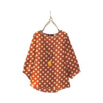 Blusa Feminina Vintage de Bolinhas - Manga 3/4, Gola Redonda, ZANZEA