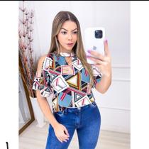 Blusa feminina viscolinho de listrado Blusa feminina viscolinho de listrado