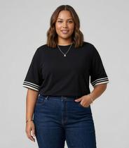 Blusa Feminina Viscose Plus Size Secret Glam Preto Blusa Feminina Viscose Plus Size Secret Glam Preto